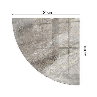 Glasbodenplatte Ecke Kamin Stein-inspiriertes Muster