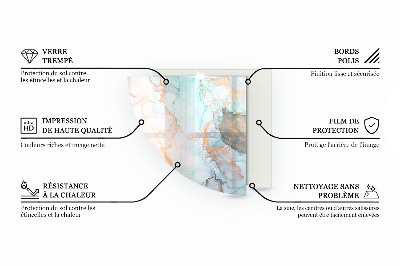 Glasbodenplatte Ecke Kamin Steinmuster mit kleinen Akzenten
