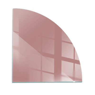 Glasbodenplatte Ecke Kamin Farbe Rosa
