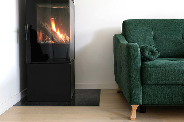 Rechteckige Funkenschutzplatte Glas Natursteinmuster