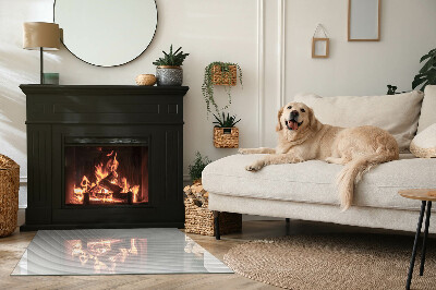 Rechteckige Funkenschutzplatte Glas Wellen subtiler Formen