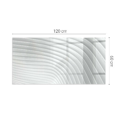 Rechteckige Funkenschutzplatte Glas Wellen subtiler Formen