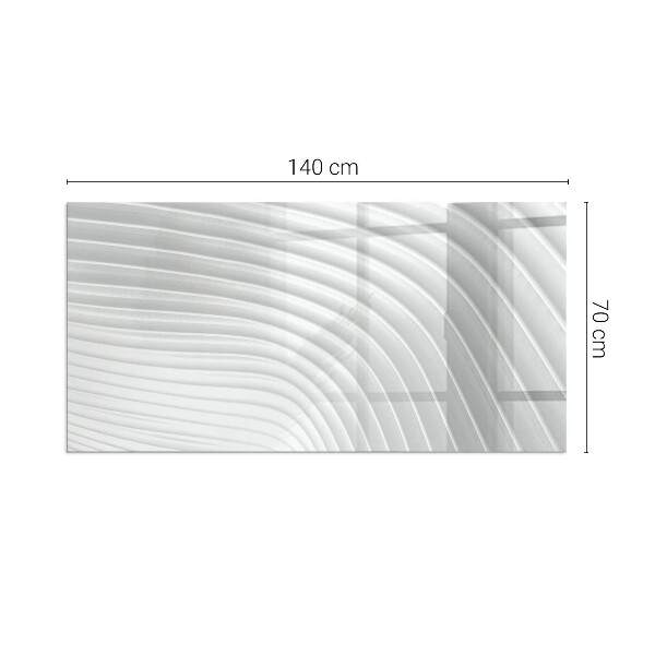 Rechteckige Funkenschutzplatte Glas Wellen subtiler Formen
