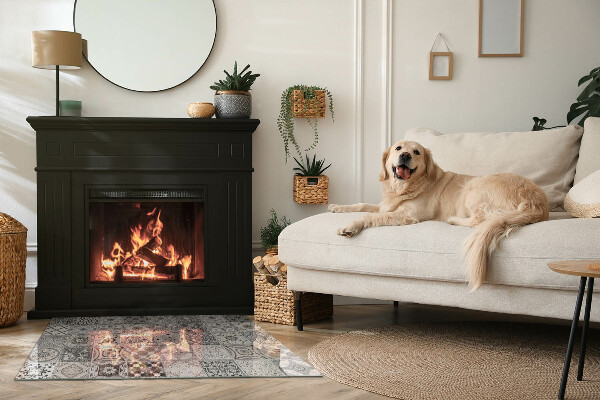 Rechteckige Glasbodenplatte für Ofen Geflieste dekorative Muster