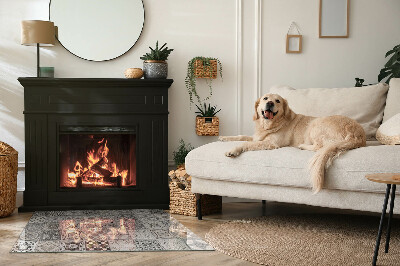 Rechteckige Glasbodenplatte für Ofen Geflieste dekorative Muster