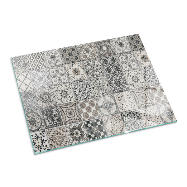 Rechteckige Glasbodenplatte für Ofen Geflieste dekorative Muster