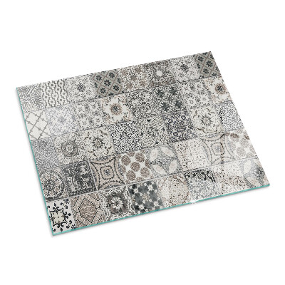 Rechteckige Glasbodenplatte für Ofen Geflieste dekorative Muster