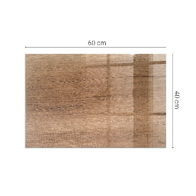 Rechteckige Funkenschutzplatte Glas Holzinspiriertes Muster
