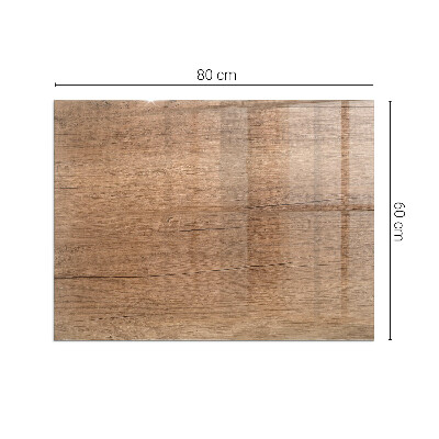 Rechteckige Funkenschutzplatte Glas Holzinspiriertes Muster