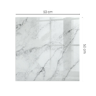 Rechteckige Funkenschutzplatte Glas Marmorakzente mit feiner Maserung