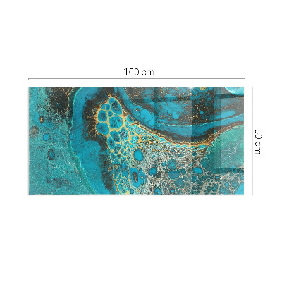 Rechteckige Glasbodenplatte für Ofen Organisches Muster in abstrakter Form