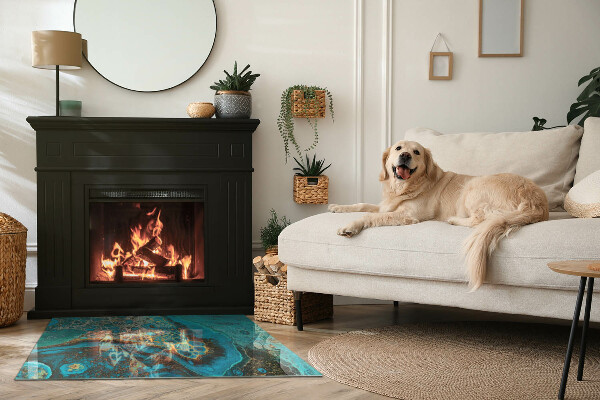 Rechteckige Glasbodenplatte für Ofen Organisches Muster in abstrakter Form