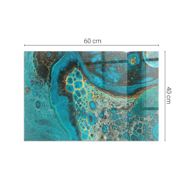 Rechteckige Glasbodenplatte für Ofen Organisches Muster in abstrakter Form