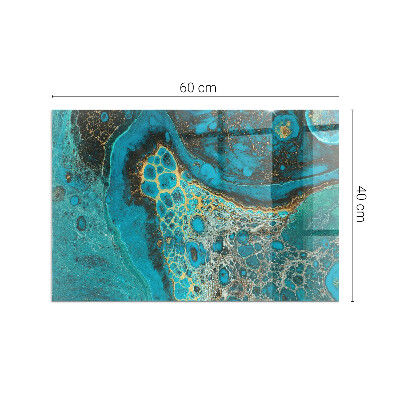 Rechteckige Glasbodenplatte für Ofen Organisches Muster in abstrakter Form