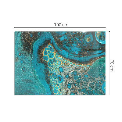 Rechteckige Glasbodenplatte für Ofen Organisches Muster in abstrakter Form