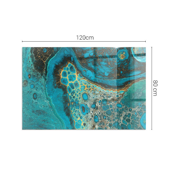 Rechteckige Glasbodenplatte für Ofen Organisches Muster in abstrakter Form