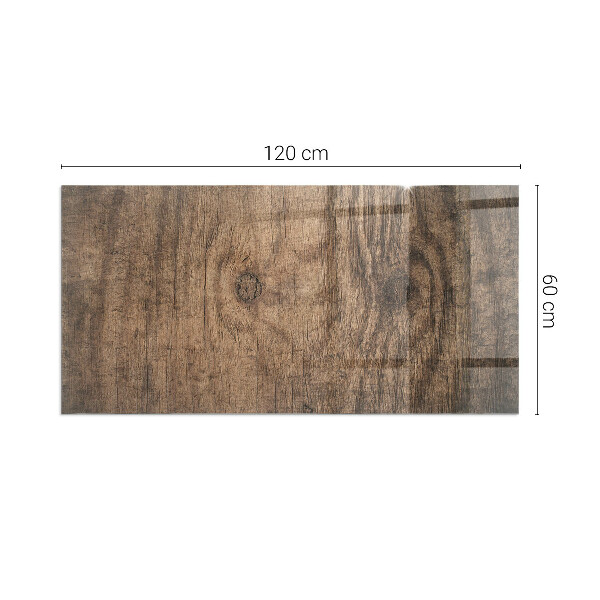 Rechteckige Glasbodenplatte für Ofen Kiefernholzmuster