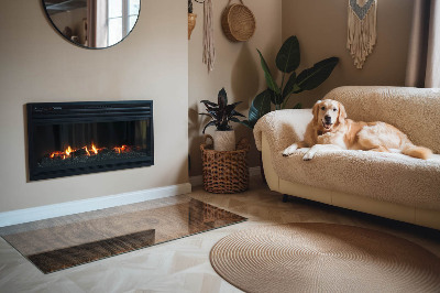 Rechteckige Glasbodenplatte für Ofen Kiefernholzmuster