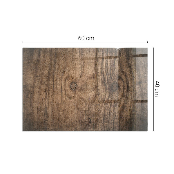 Rechteckige Glasbodenplatte für Ofen Kiefernholzmuster