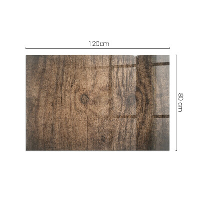 Rechteckige Glasbodenplatte für Ofen Kiefernholzmuster