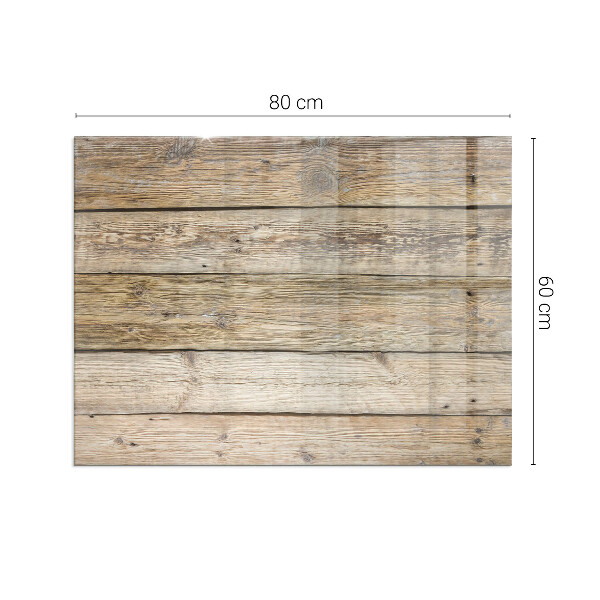 Rechteckige Glasplatte für Kaminofen Holzmosaik im Layout