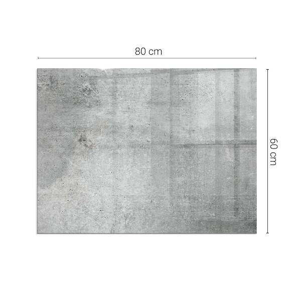 Rechteckige Funkenschutzplatte Glas Rohbetonmuster
