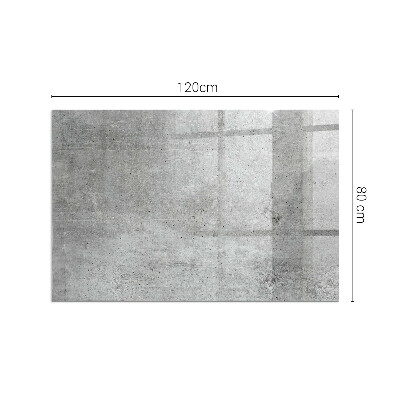 Rechteckige Funkenschutzplatte Glas Rohbetonmuster