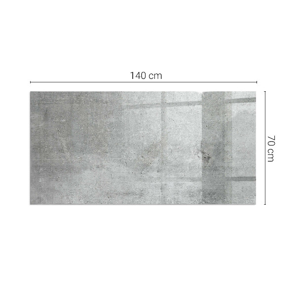 Rechteckige Funkenschutzplatte Glas Rohbetonmuster