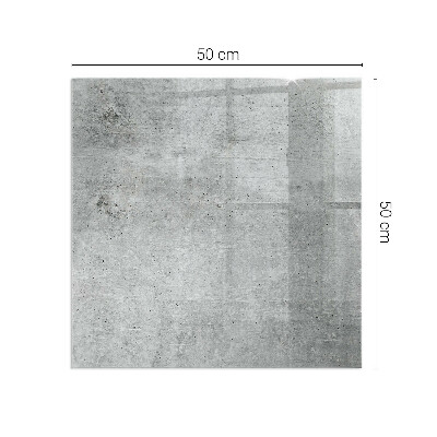 Rechteckige Funkenschutzplatte Glas Rohbetonmuster