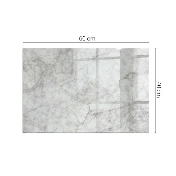 Rechteckige Funkenschutzplatte Glas Marmorstruktur in elegantem Stil