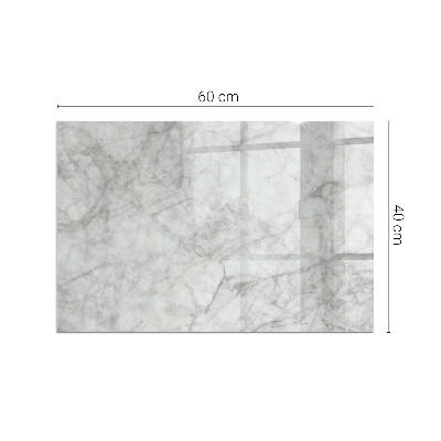 Rechteckige Funkenschutzplatte Glas Marmorstruktur in elegantem Stil