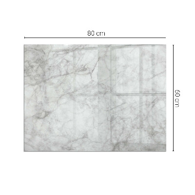 Rechteckige Funkenschutzplatte Glas Marmorstruktur in elegantem Stil