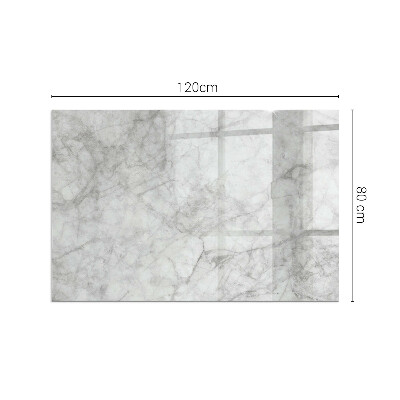 Rechteckige Funkenschutzplatte Glas Marmorstruktur in elegantem Stil