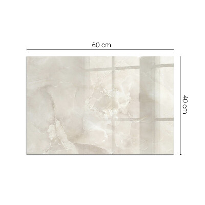 Rechteckige Glasplatte für Kaminofen Organisches Marmormotiv