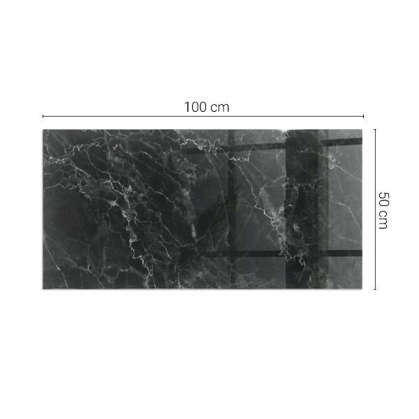 Rechteckige Glasbodenplatte für Ofen Stilvolles Marmormotiv