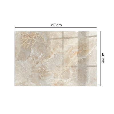 Rechteckige Funkenschutzplatte Glas Steinmuster inspiriert von der Natur