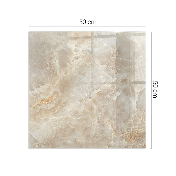 Rechteckige Funkenschutzplatte Glas Steinmuster inspiriert von der Natur