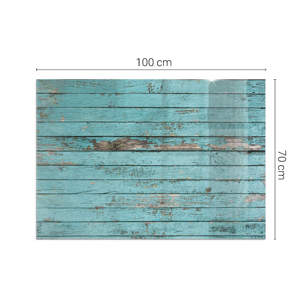Rechteckige Funkenschutzplatte Glas Rustikale Dielen im Naturstil
