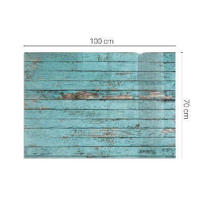 Rechteckige Funkenschutzplatte Glas Rustikale Dielen im Naturstil