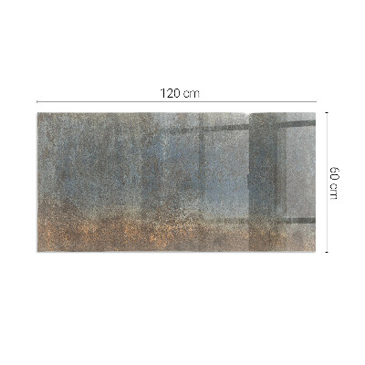 Rechteckige Glasplatte für Kaminofen Abstraktes Muster mit unterschiedlichen Texturen