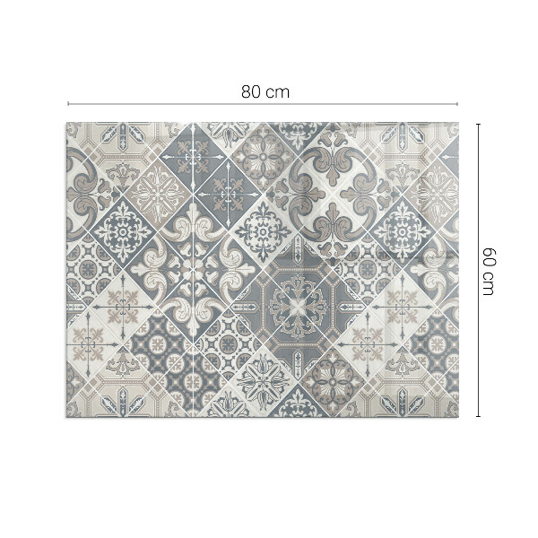 Rechteckige Funkenschutzplatte Glas Anordnung der Mosaikdekorationen