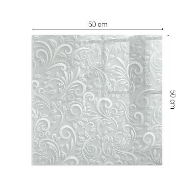 Rechteckige Glasplatte für Kaminofen Stilvolles Pflanzenmotiv