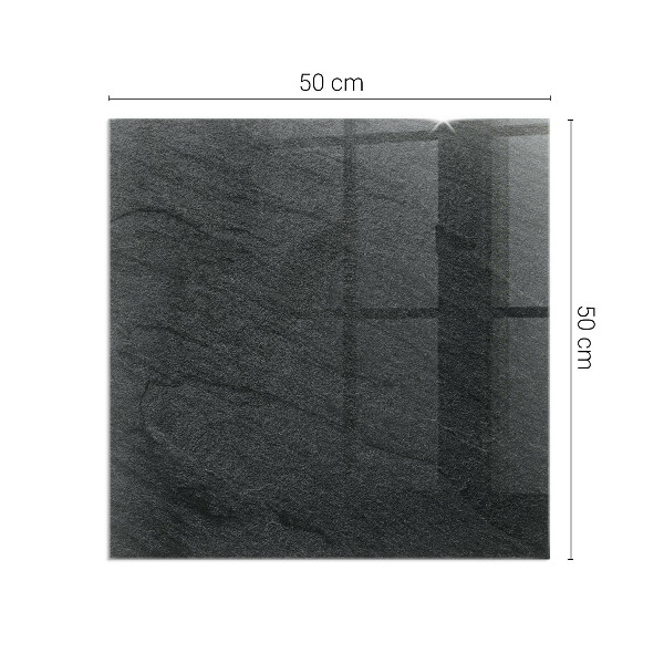 Rechteckige Funkenschutzplatte Glas Steinstrukturmuster
