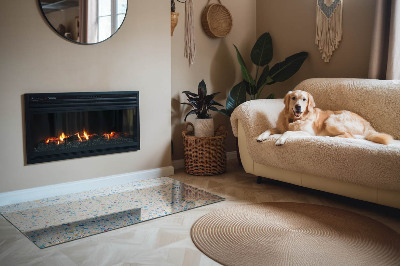 Rechteckige Funkenschutzplatte Glas Abstraktes Texturmotiv