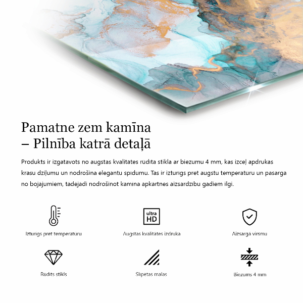 Rechteckige Glasbodenplatte für Ofen Mosaik-Dekorationsmuster