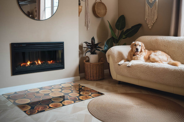 Rechteckige Funkenschutzplatte Glas Schachtel mit Holzrahmen