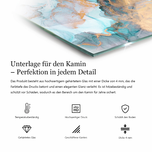 Rechteckige Funkenschutzplatte Glas Schachtel mit Holzrahmen