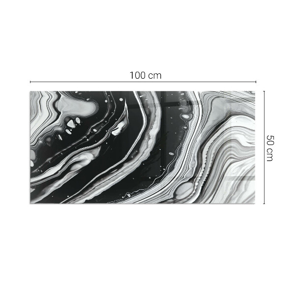 Rechteckige Glasbodenplatte für Ofen Abstrakte wellenförmige und lineare Muster