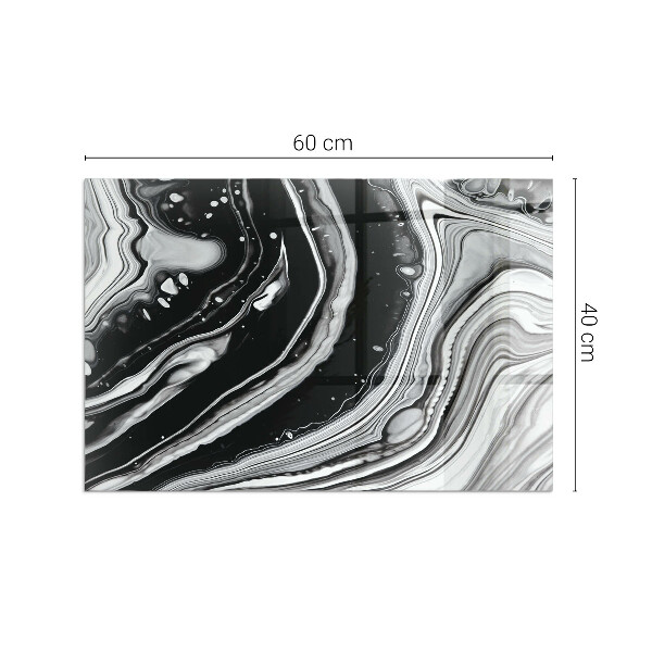 Rechteckige Glasbodenplatte für Ofen Abstrakte wellenförmige und lineare Muster