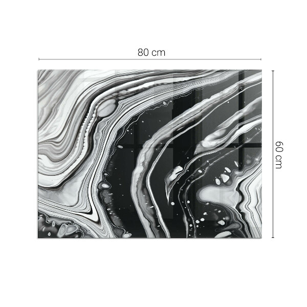 Rechteckige Glasbodenplatte für Ofen Abstrakte wellenförmige und lineare Muster